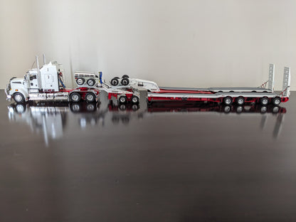 Drake T909 White/Red & 4X8 Swing Wing Trailer