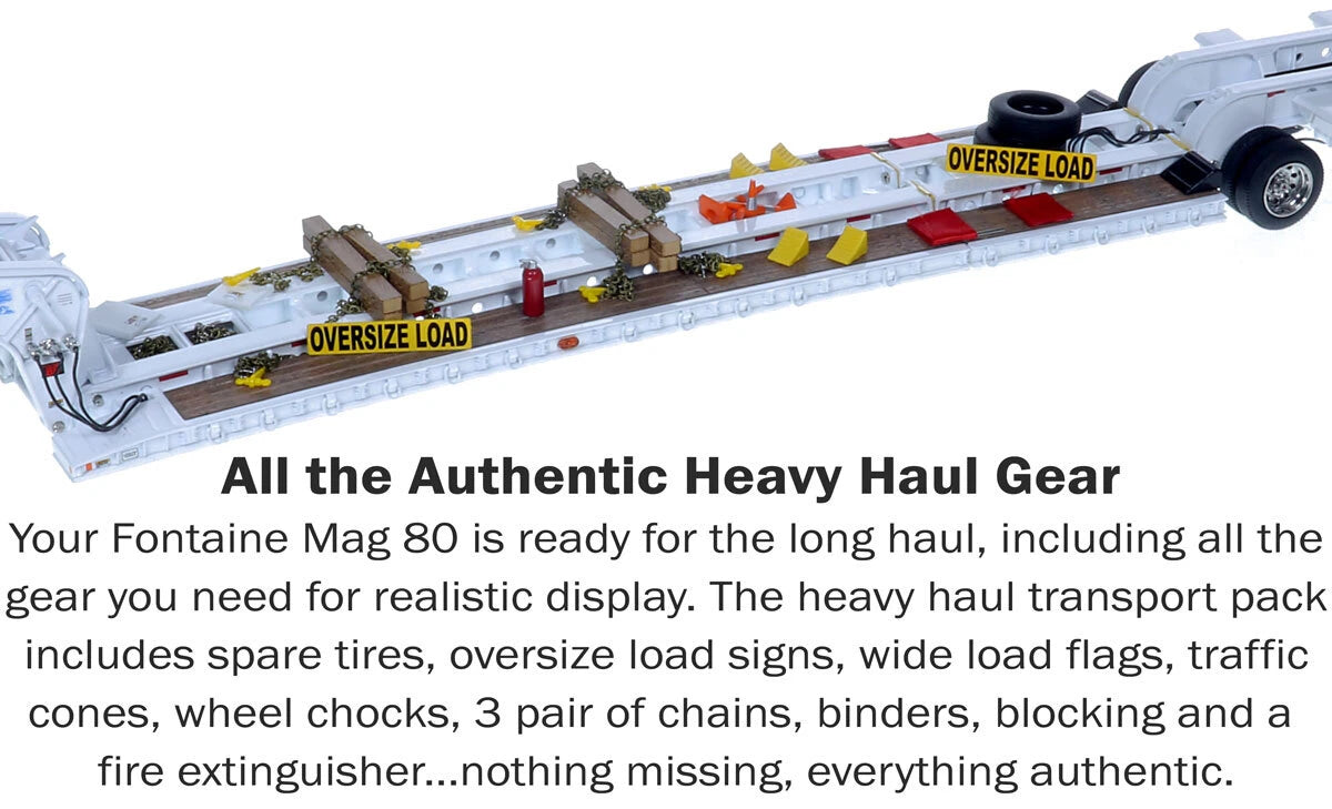 HHR Fontaine Magnitude 80-100 Ton 5 Axle Side Rail Trailer - White