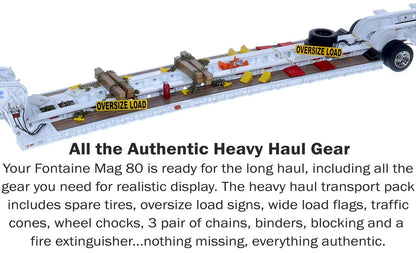 HHR Fontaine Magnitude 80-100 Ton 5 Axle Side Rail Trailer - White